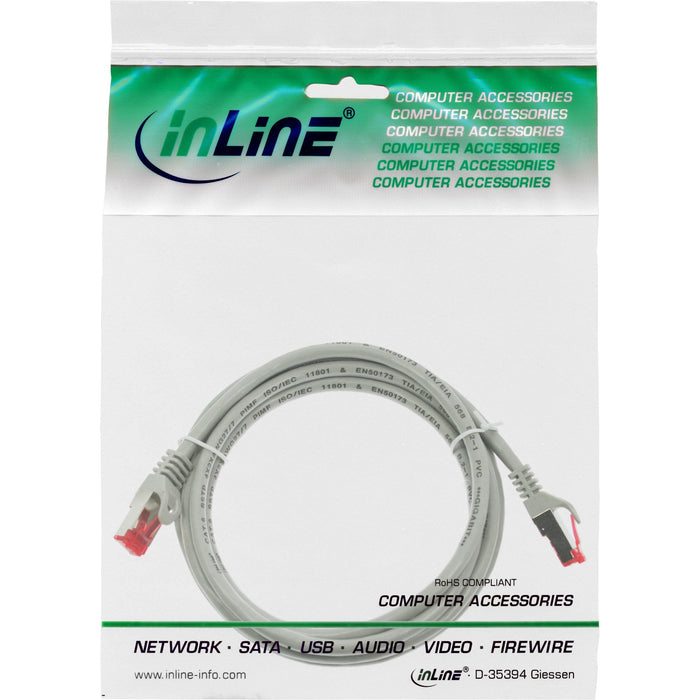 Cable De Red Inline S/Ftp Pimf Cat.6 250mhz Pvc Cca Gris 0.5m