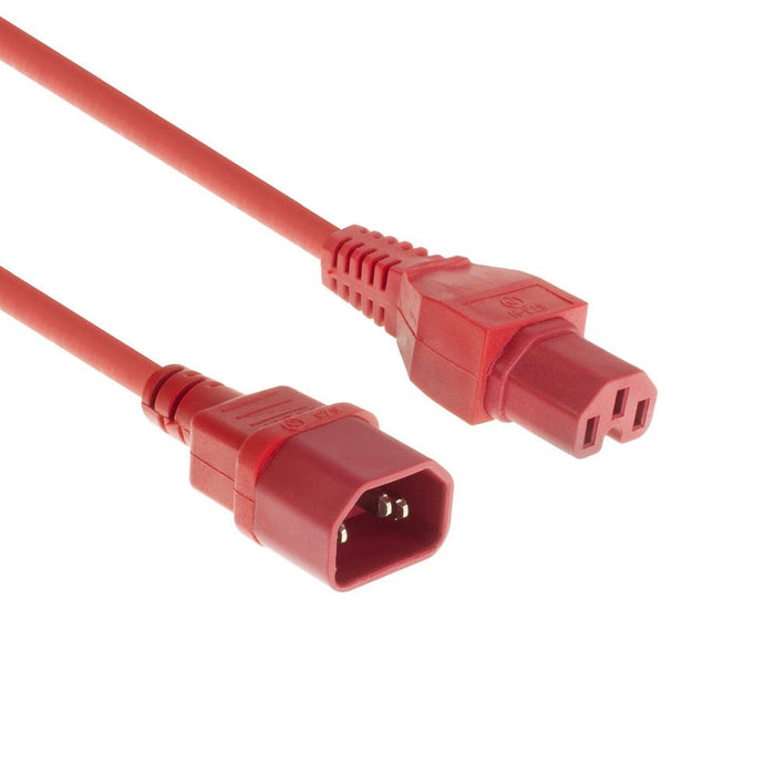 Cable Extension C14 A C15   1,20 M Rojo Act