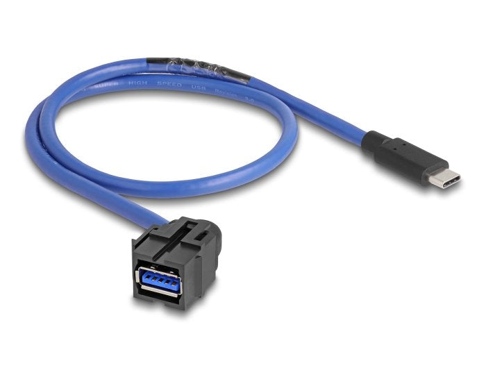 Delock 88156 Módulo Keystone Usb 5 Gbps A Hembra A Usb Type-C Macho Con Cable