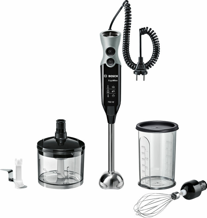 EAN 4242002732305 - Bosch MSM67170 licuadora Batidora de inmersión 750 W Negro, Plata imagen 1