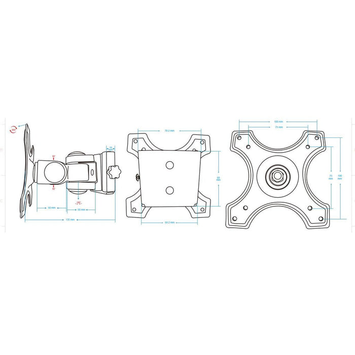 Soporte De Pared Manhattan Para Lcd / Tv, Articulado (Max. 22 "/ 12 Kg)
