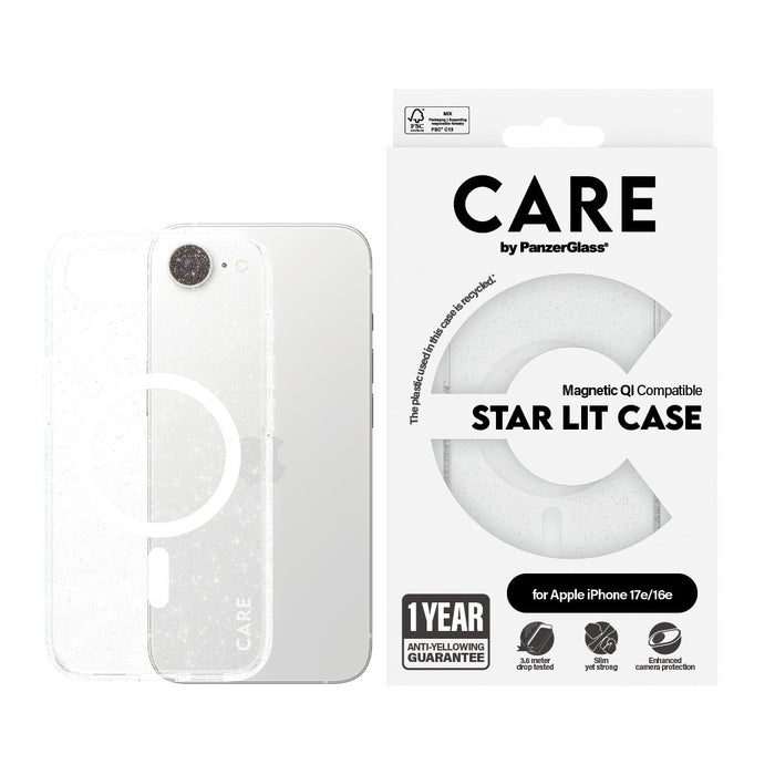 EAN 5715685021015 - PanzerGlass CARE™ by ® Star Lit Case w. White Qi Compatible iPhone 17e | 16e funda para teléfono móvil Tr imagen 2