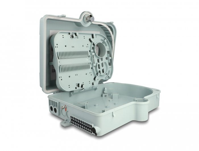 Lwl Verteilerbox Für Innen- Und Aussenbereich Ip65 Wasserfest Abschliessbar 24 Port Grau