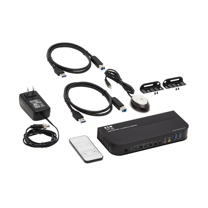 Eaton 2-Port Displayport Usb Kvm Switch - 4k 60 Hz,Hdr,Hdcp