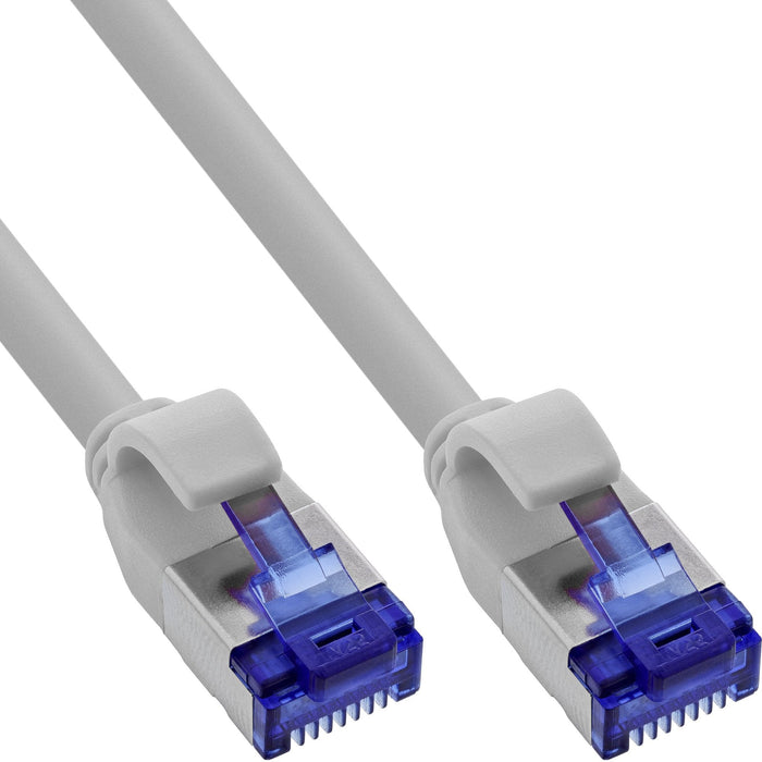 Inline® Cable De Red Slim, Cat.6a, S/Ftp, Tpe (Lszh) Flexible, Poe, Gris, 1m