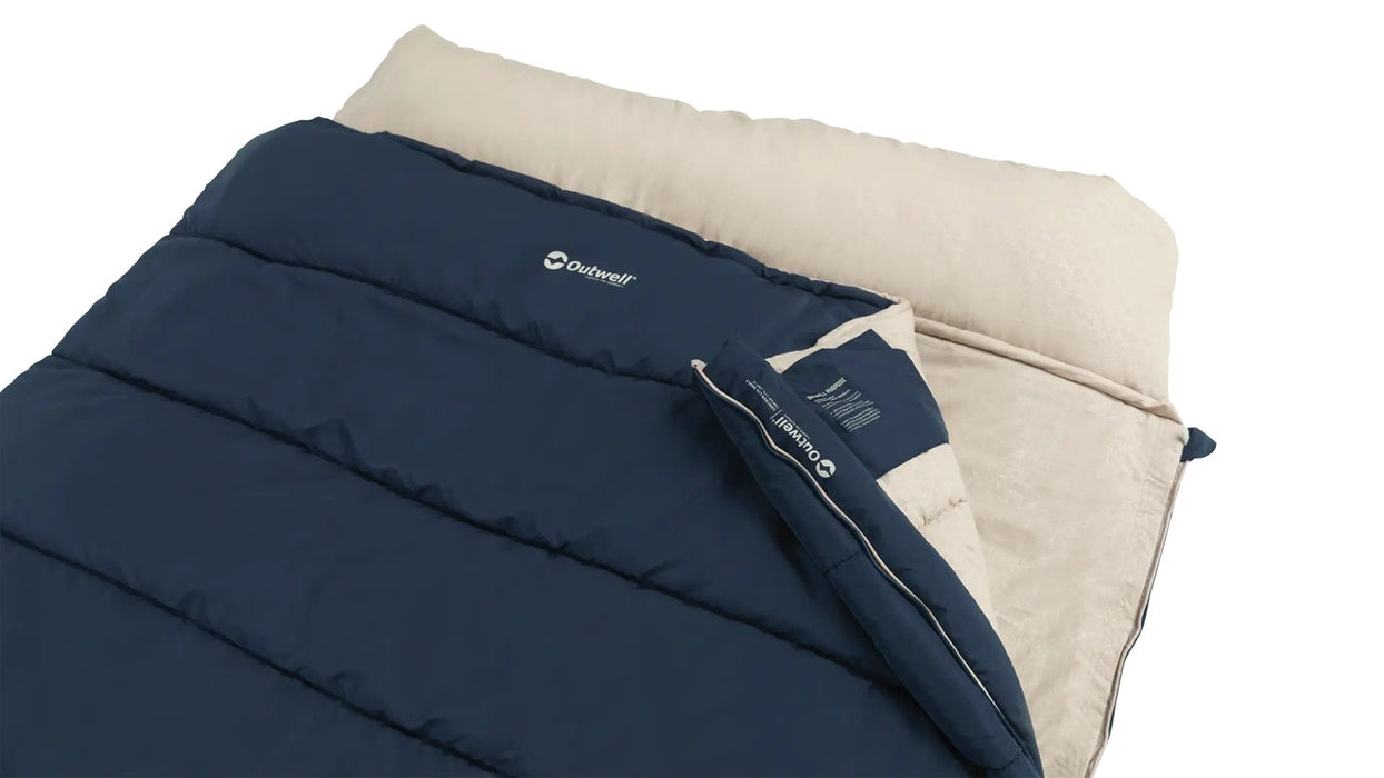 Outwell Contour Lux Double Sleeping Bag, Deep Blue