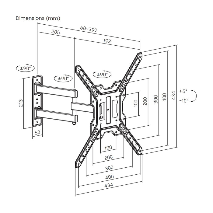 EAN 8435739904114 - AISENS WT65TSE-417 soporte para TV 165,1 cm (65") imagen 7