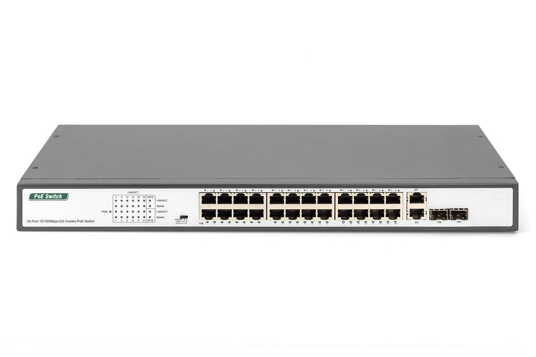 EAN 4016032451242 - Digitus DN-95343 switch No administrado Fast Ethernet (10/100) Energía sobre Ethernet (PoE) 1U Negro, Pla imagen 3