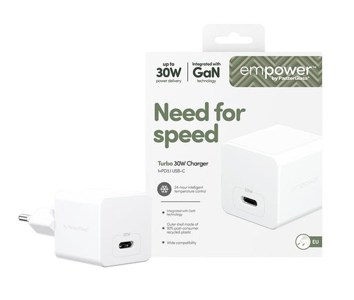 EAN 5715685027536 - PanzerGlass empower™ by ® Turbo 30W Charger Single USB-C | EU Plug | Silver White Smartphone Blanco Corri imagen 2