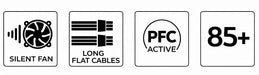 EAN 8436556143038 - CoolBox Powerline III 850 unidad de fuente de alimentación 20+4 pin ATX Negro imagen 8