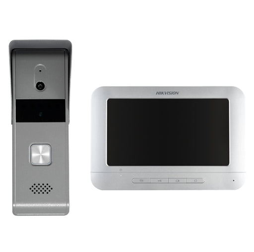 EAN 6931847130671 - Hikvision DS-KIS203T sistema de intercomunicación de video 17,8 cm (7") Gris, Blanco imagen 1