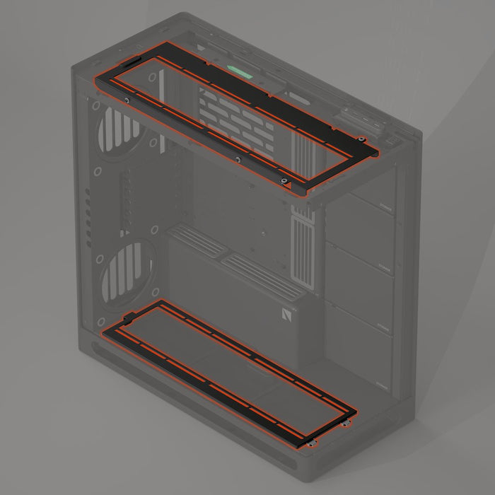 Havn Hs 420 Fan Brackets Para 360 Mm Radiatoren - Negro