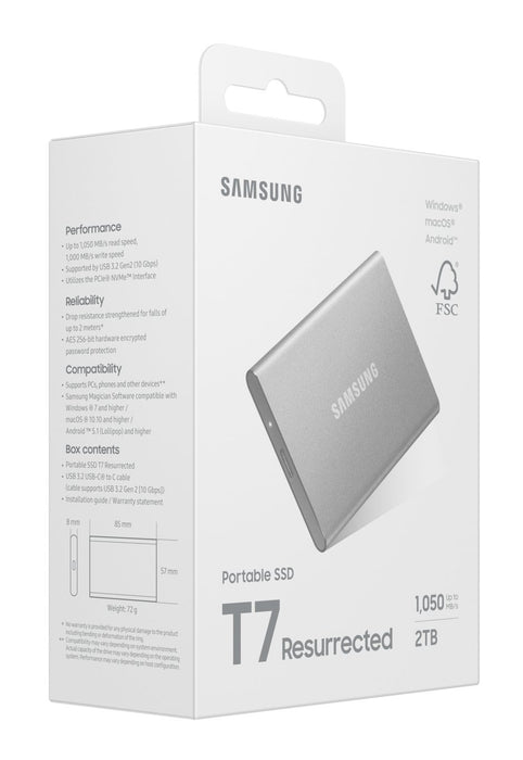 EAN 8806097817840 - Samsung MU-PD2T0G/WW unidad externa de estado sólido 2 TB USB Tipo C 3.2 Gen 2 (3.1 Gen 2) Plata imagen 10