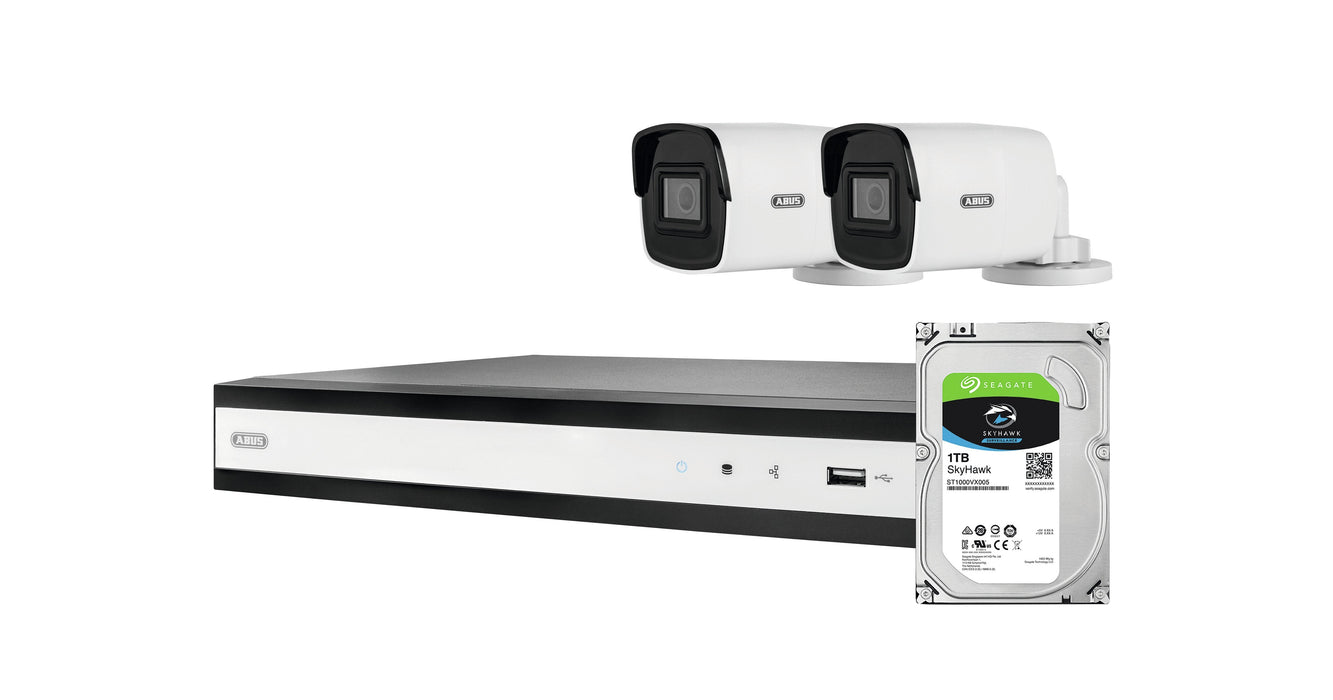 Abus Poe-Video-Set: 2 Mini-Tube-Kameras + Nvr