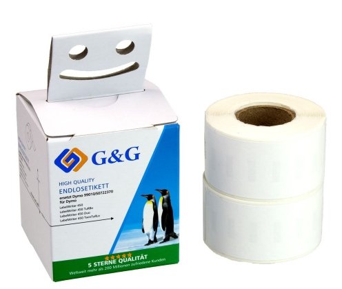 G&G 2x 130 Etiquetas Compatible Con Dymo 99010/ S0722370