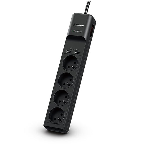 EAN 4712856275780 - CyberPower Tracer III P0420SUD0-FR limitador de tensión Negro 4 salidas AC 200 - 250 V 1,8 m imagen 1