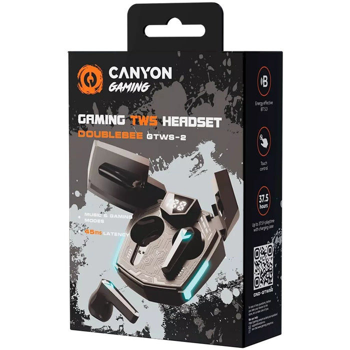 EAN 5291485010355 - Canyon GTWS-2 Inalámbrico gancho de oreja Juego USB Tipo C Base de carga imagen 6