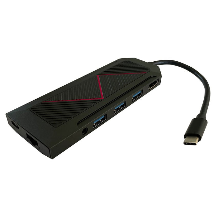 EAN 4260070129100 - LC-Power LC-HUB-C-MULTI-6-RGB hub de interfaz USB 3.2 Gen 2 (3.1 Gen 2) Type-C 5000 Mbit/s Negro imagen 2