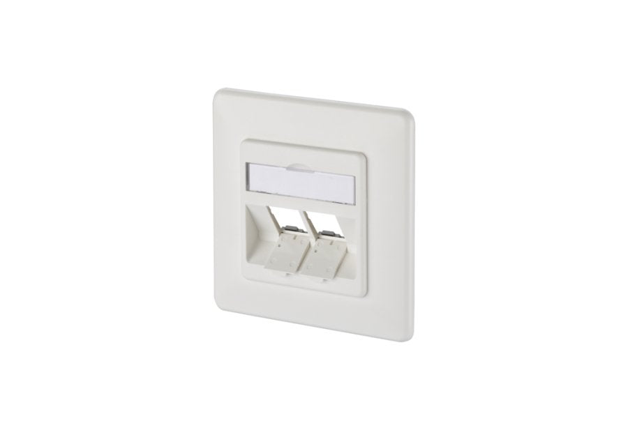 Metz Connect Keystone Anschlussdose Up 2 Port Unbestuckt Reinweiss