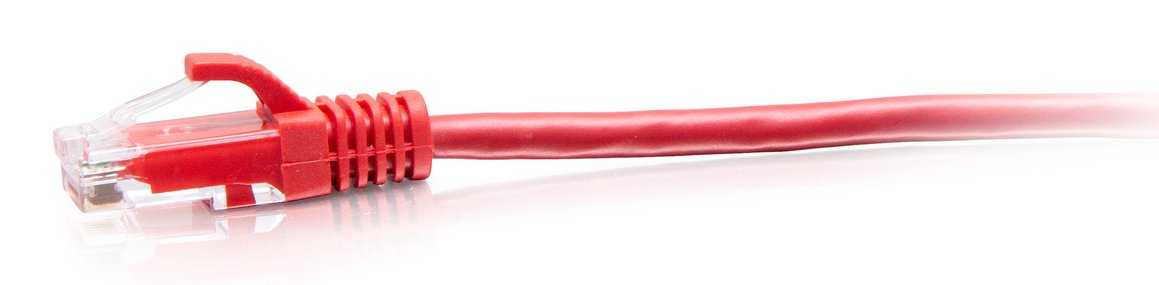 C2g Cable De Conexión Ethernet Delgado Sin Apantallar [Utp] Con Protección Antienganche Cat6a De 1,5 M - Rojo