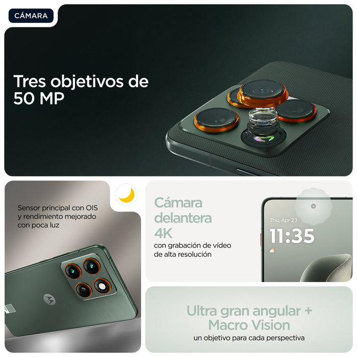 EAN 0840493604534 - Motorola edge 70 17 cm (6.7") SIM doble Android 16.0 5G USB Tipo C 12 GB 512 GB 4800 mAh Verde imagen 15