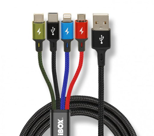 EAN 5903968680275 - iBox Universal 4 in 1 charging cable I-BOX USB IKUM4W1 - Kabel cable USB 1,2 m Micro-USB A 2 x USB C Mult imagen 1