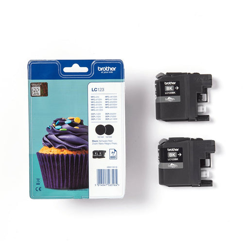 EAN 5014047563171 - Brother LC123BKBP2DR cartucho de tinta 1 pieza(s) Original Negro imagen 2