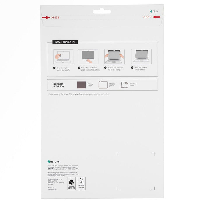 EAN 5706998845450 - eSTUFF GLBMMB13 filtro para monitor 33,8 cm (13.3") Portátil Filtro de privacidad para pantallas sin marc imagen 2