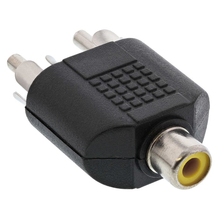 Adaptador De Audio Inline Rca Hembra A 2x Rca Macho