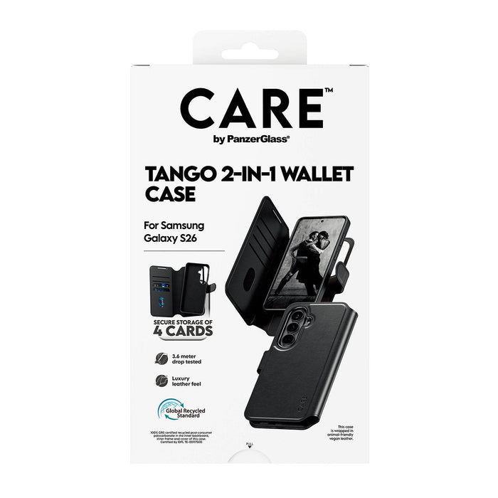 Panzerglass Care By ® Case Tango 2-In-1 Wallet M. Qi Samsung Galaxy S26, Cover, Samsung, Samsung - Galaxy S26, Transparent