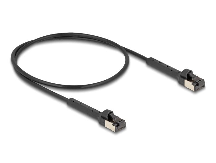 Delock Rj45 Slim Netzwerkcable Cat.6a U Ftp Winkelbar Schwarz 0,5 M