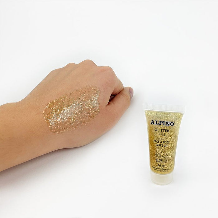 Alpino Gel Transparente Con Purpurina Glitter Oro