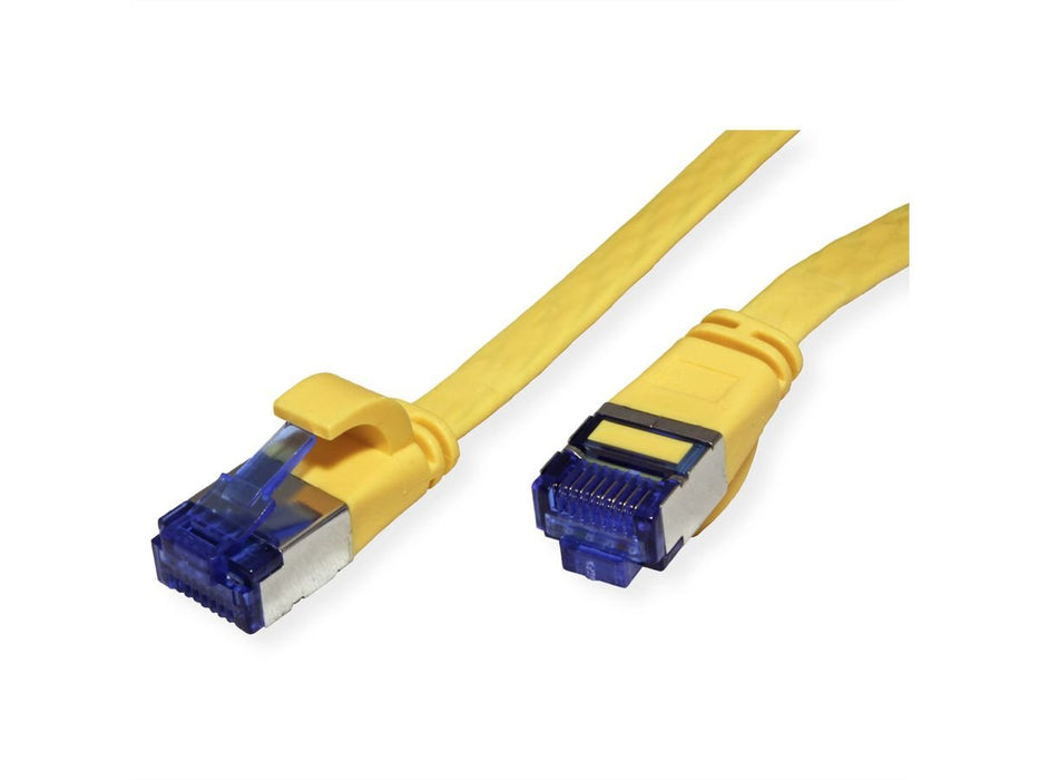 Value Cable De Red Cat.6a (Class Ea) Ftp, Extra-Flach, Gelb, 0,5 M