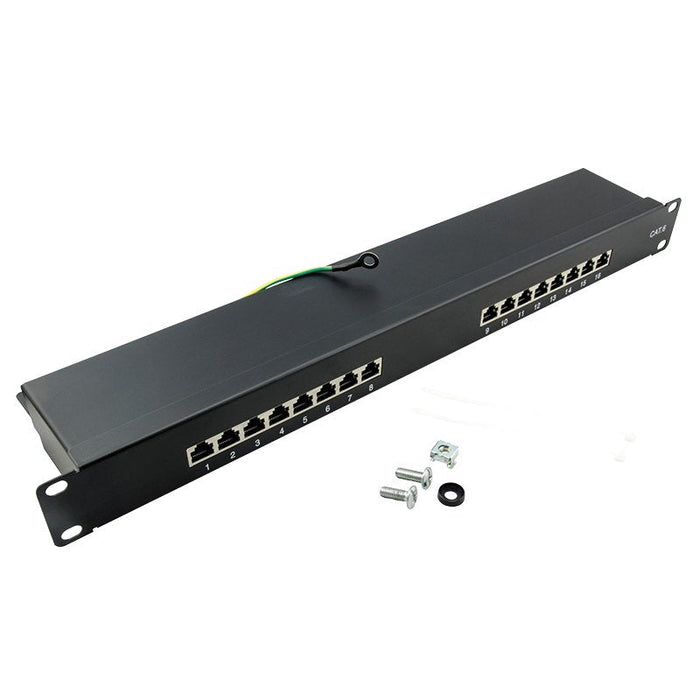 Patchpannel 19" 16 Port Cat6 Stp Negro Econline Logilink