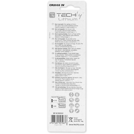 EAN 8057685307063 - Techly CR2032 Batería de un solo uso Litio imagen 2