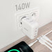 EAN 8435739900949 - AISENS ASCH-140W3P030-W cargador de dispositivo móvil Universal Corriente alterna Carga rápida Interior imagen 4