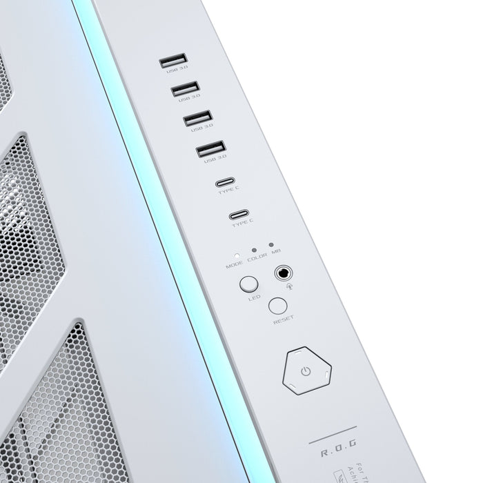 Asus Rog Cronox Gr801 Curve Tg Argb White Midi Tower Blanco