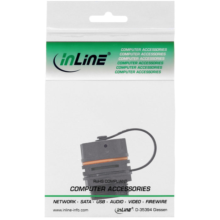 Conector De Cable De Red  Inline Cat.6a, Resistente Al Agua Ip68, Conector Para Aplicaciones Industriales, Con Tapa Antipolvo