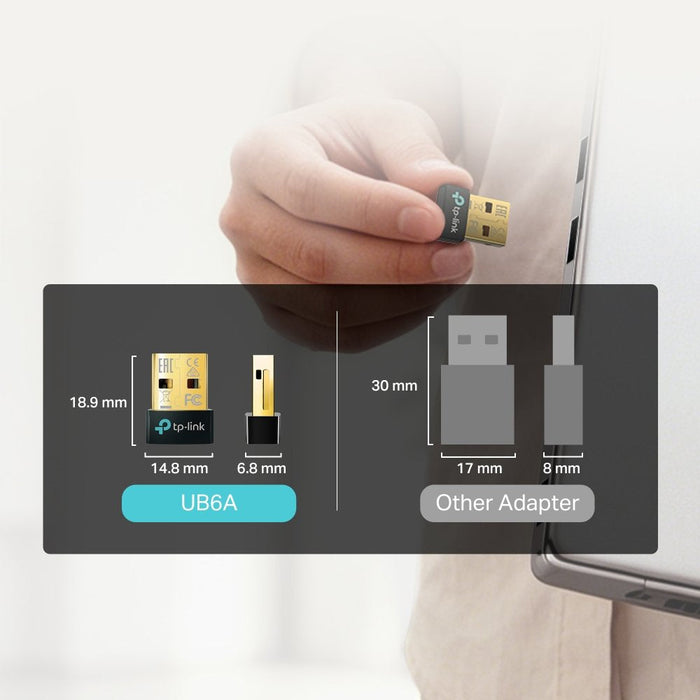 Usb Wifi Tp-Link Ub6a Adaptador Nano Bluetooth 6.0 Antena Interna Negro