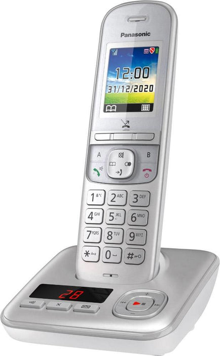 EAN 5025232896592 - Panasonic KX-TGH720 Teléfono DECT Identificador de llamadas Perlado, Plata imagen 1