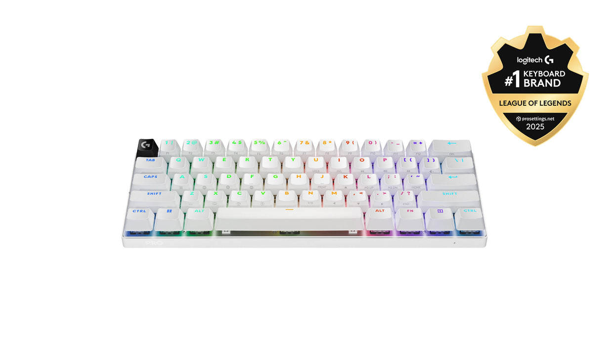 EAN 5099206112599 - Logitech G PRO X 60 teclado Juego RF Wireless + Bluetooth AZERTY Francés Blanco imagen 8