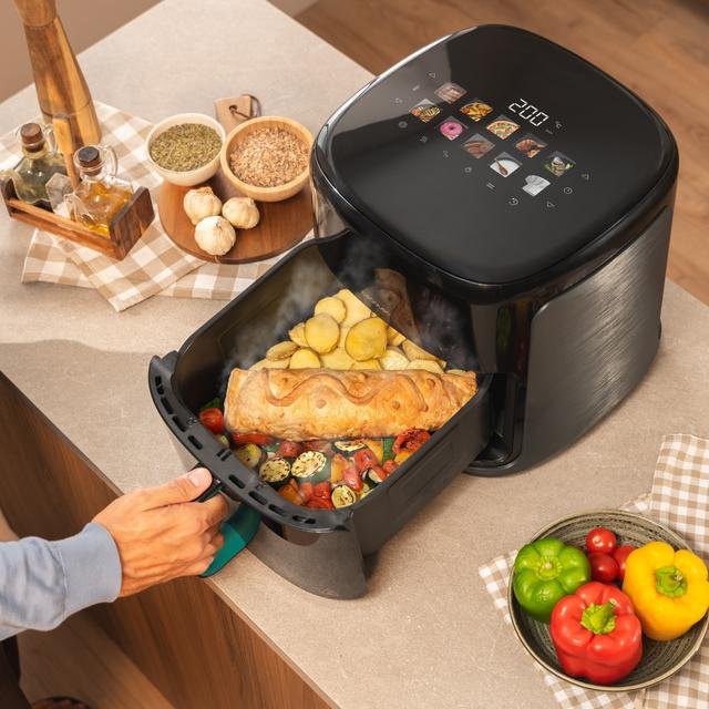 Freidora De Aire Cecotec Cecofry&Grill Smokin'Prime 8500 Sencillo 8,5 L Independiente 2300 W  Caliente Negro