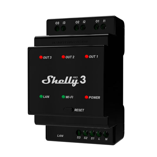 EAN 3800235268094 - Shelly Pro 3 alimentación del relé Negro imagen 1