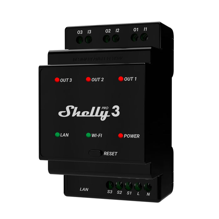 EAN 3800235268094 - Shelly Pro 3 alimentación del relé Negro imagen 1