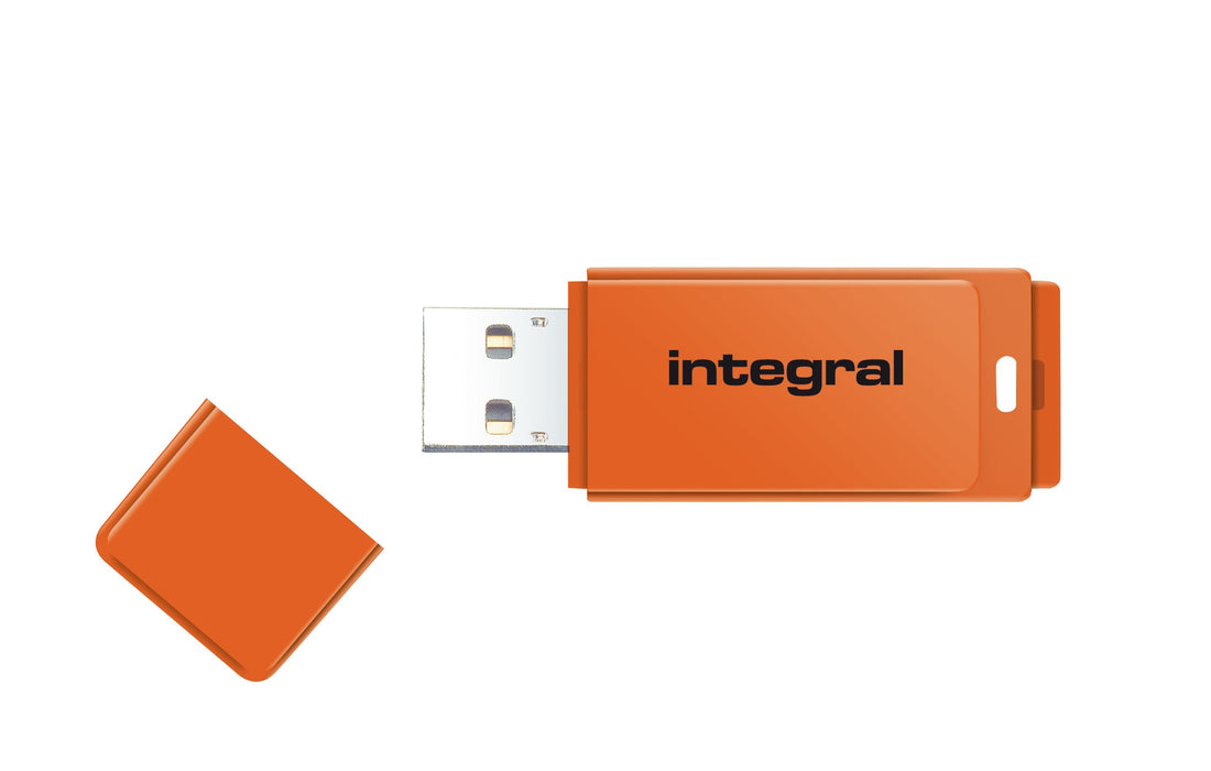 Pendrive Integral 16gb Neon Orange