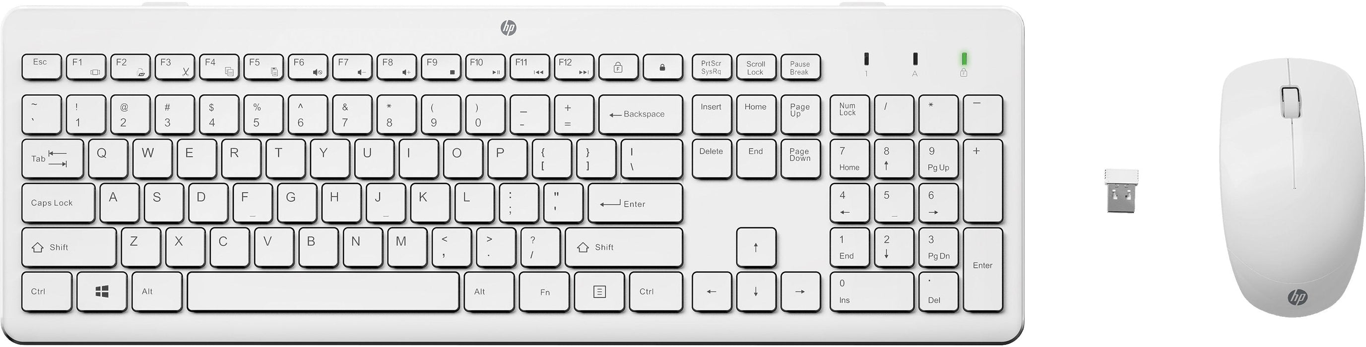 EAN 0195908430889 - HP 230 Wireless Mouse and Keyboard Combo White teclado Ratón incluido RF inalámbrico Blanco imagen 1