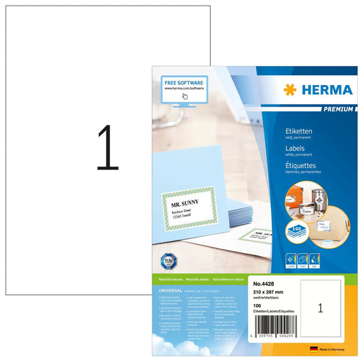 EAN 4008705044288 - HERMA 4428 etiqueta de impresora Blanco Etiqueta para impresora autoadhesiva imagen 1