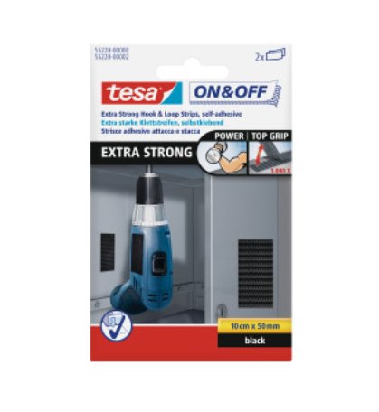 EAN 4042448859488 - TESA 55228-00 velcro Negro imagen 1