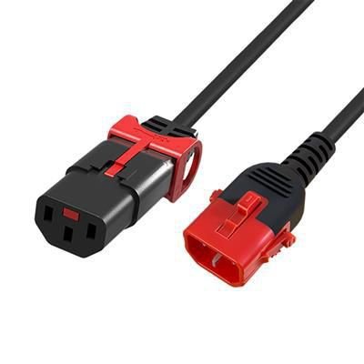 Powercord C13 Iec Lock+ - C14 Iec Lock Dual Locking Black Mc-Dualc13c14s-3
