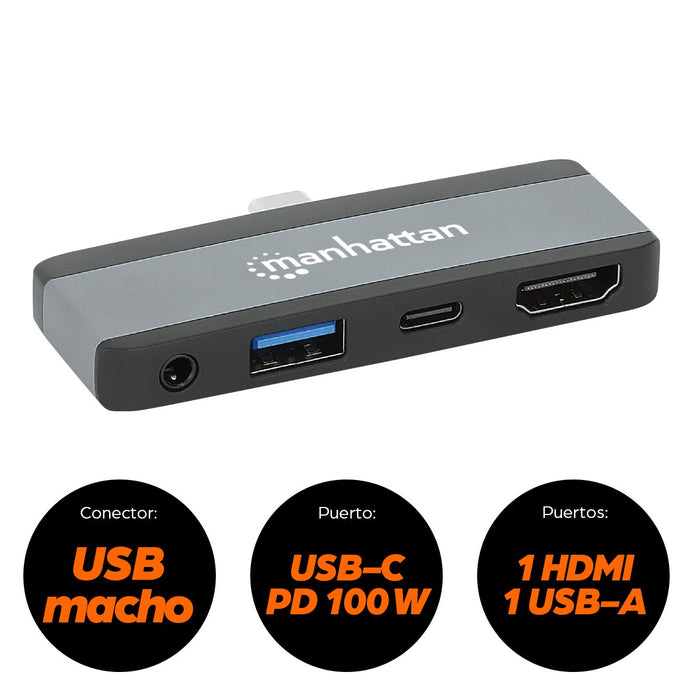 EAN 0766623190404 - Manhattan 190404 base para portátil y replicador de puertos Alámbrico USB 3.2 Gen 2 (3.1 Gen 2) Type-C Gr imagen 18
